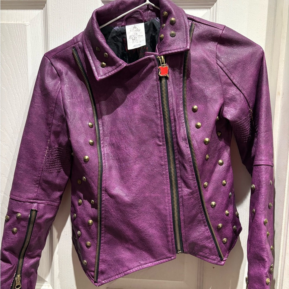 Disney Purple Studded Leather Jacket Mal from the Descendants